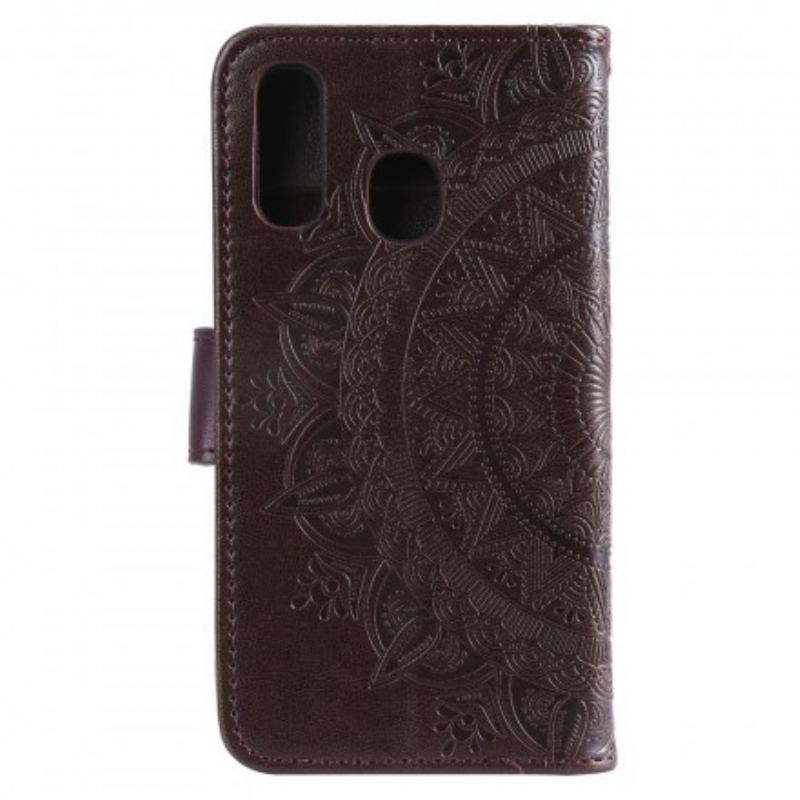 Læder Cover Samsung Galaxy A20e Sol Mandala