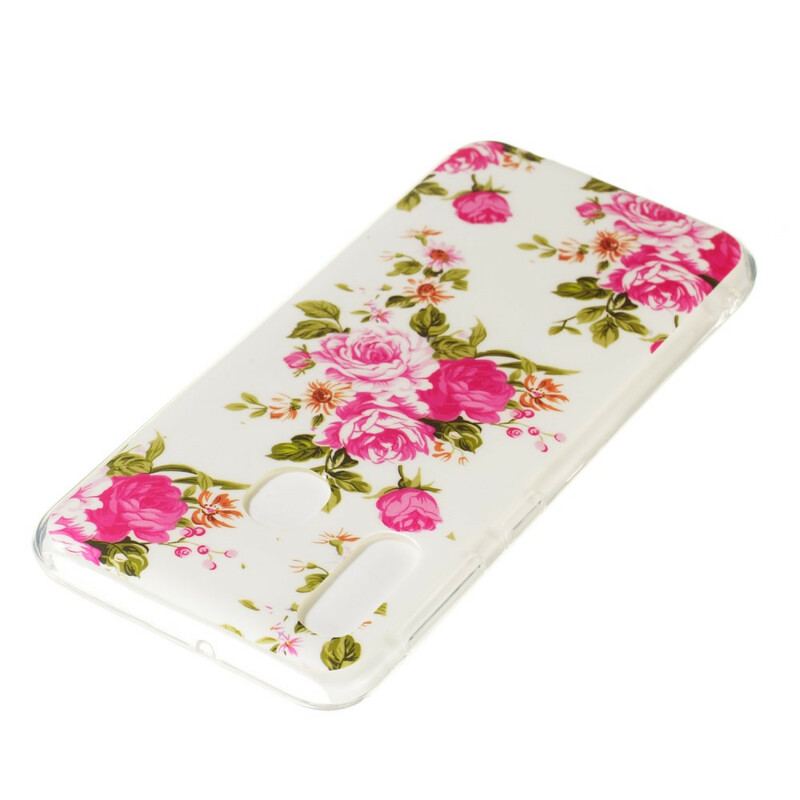 Mobilcover Samsung Galaxy A20e Fluorescerende Liberty-blomster