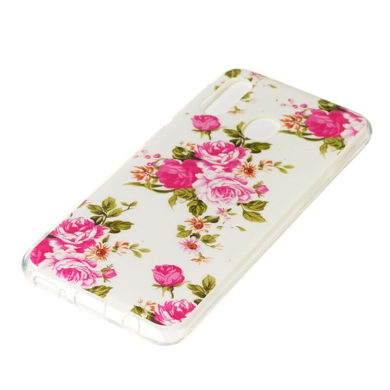 Mobilcover Samsung Galaxy A20e Fluorescerende Liberty-blomster