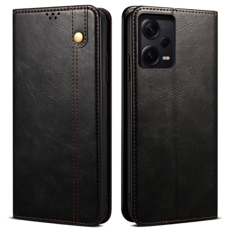 Cover Xiaomi Redmi Note 12 Pro Plus Flip Cover Voksbehandlet Kunstlæder