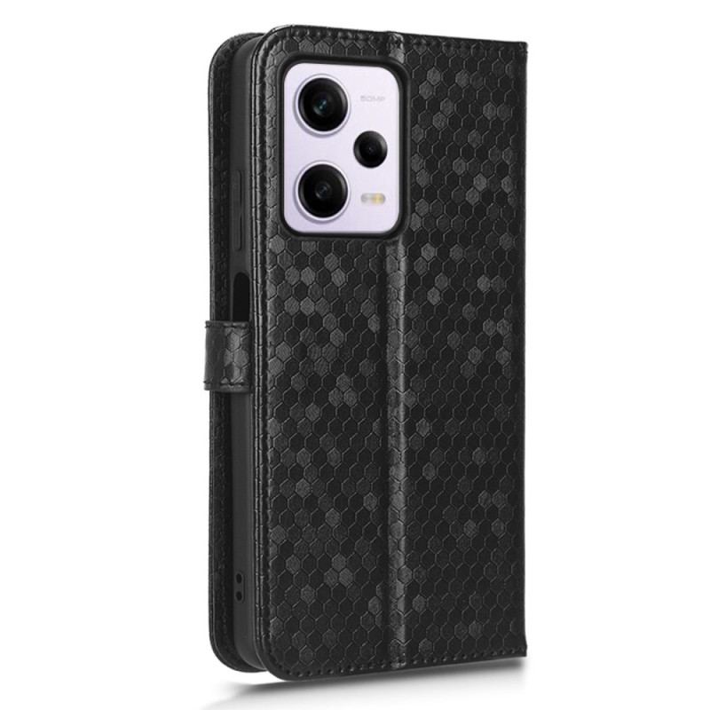 Flip Cover Xiaomi Redmi Note 12 Pro Plus Med Snor 3d Mønster Strappy