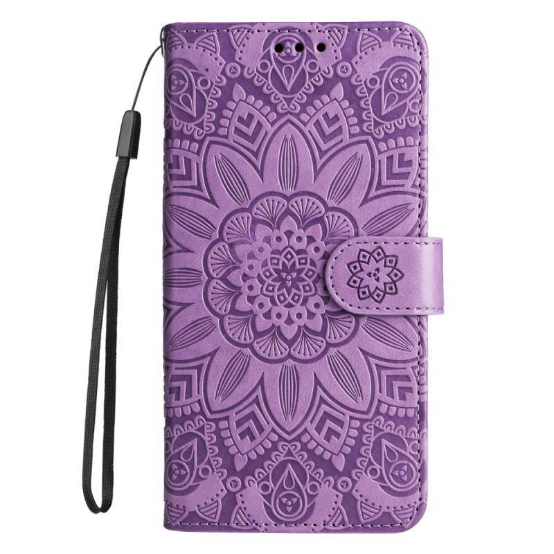 Flip Cover Xiaomi Redmi Note 12 Pro Plus Med Snor Mandala Dekoration Med Rem