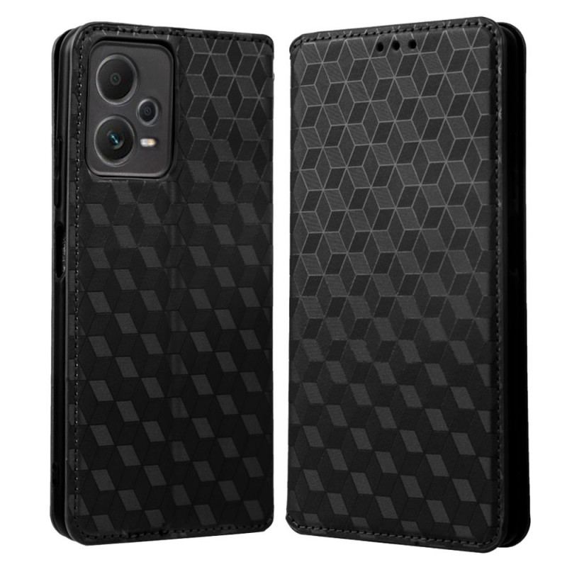 Cover Poco X5 Pro 5G Flip Cover 3d Mønster