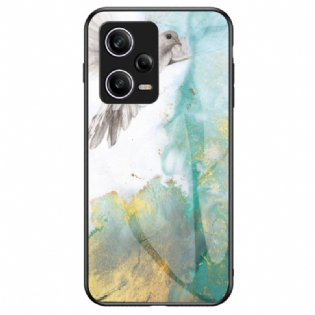 Cover Poco X5 Pro 5G Marmor Hærdet Glas