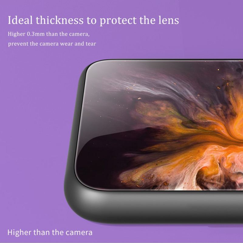 Cover Poco X5 Pro 5G Marmorfarver Hærdet Glas