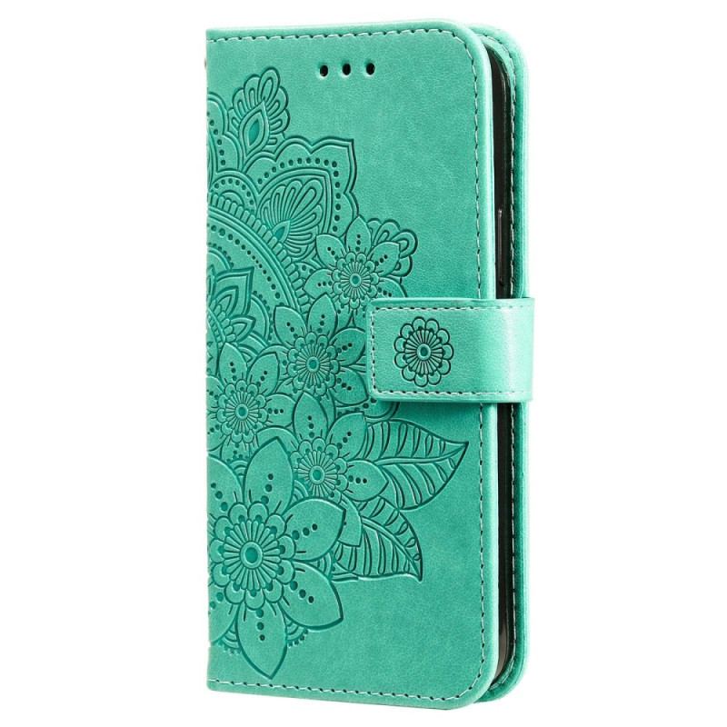 Flip Cover Poco X5 Pro 5G Med Snor Rem Blomster Mandala