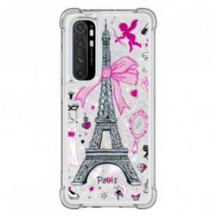 Cover Xiaomi Mi Note 10 Lite Eiffeltårnets Pailletter