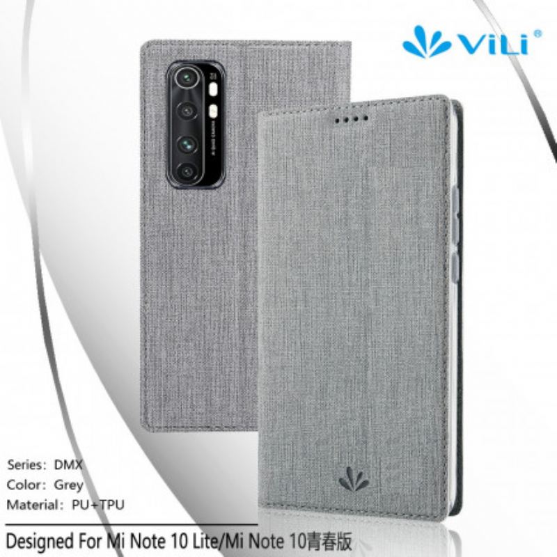 Cover Xiaomi Mi Note 10 Lite Flip Cover Tekstureret Vili Dmx