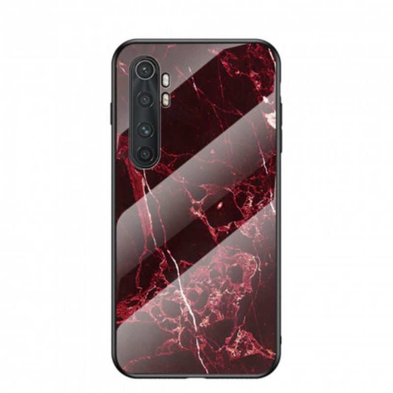 Cover Xiaomi Mi Note 10 Lite Marmorfarver Hærdet Glas