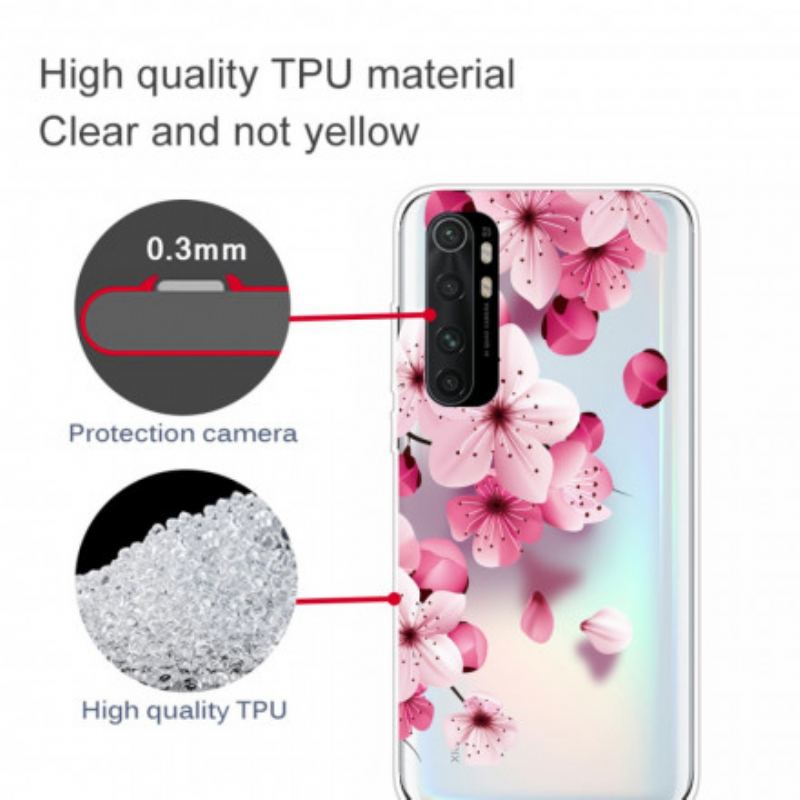 Cover Xiaomi Mi Note 10 Lite Ren Lyserød Blomst