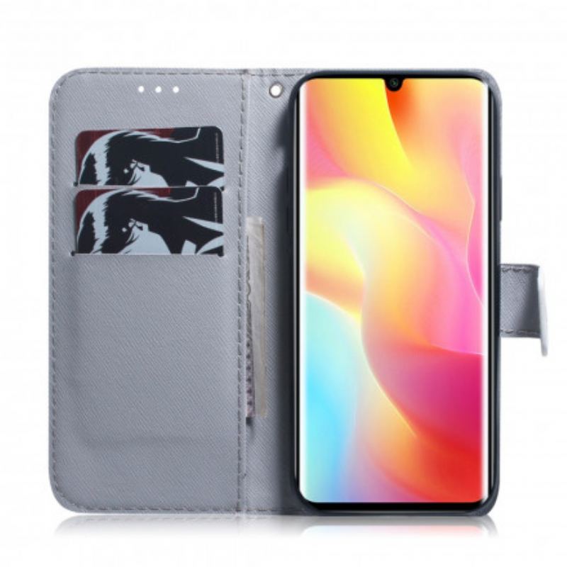 Flip Cover Xiaomi Mi Note 10 Lite Blomstrende Trægren