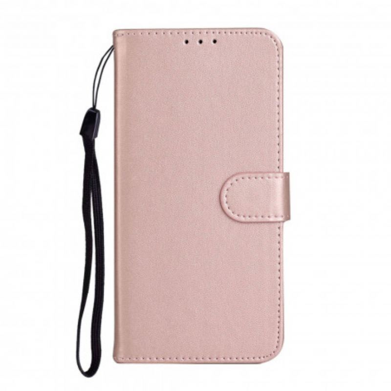 Flip Cover Xiaomi Mi Note 10 Lite Med Snor Solid Color Series Strappy