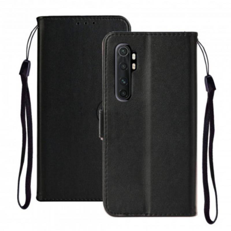 Flip Cover Xiaomi Mi Note 10 Lite Med Snor Solid Color Series Strappy