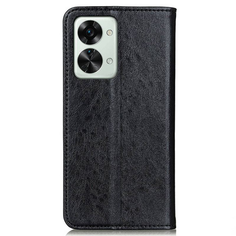 Cover OnePlus Nord 2T 5G Flip Cover Tekstureret Kunstlæder