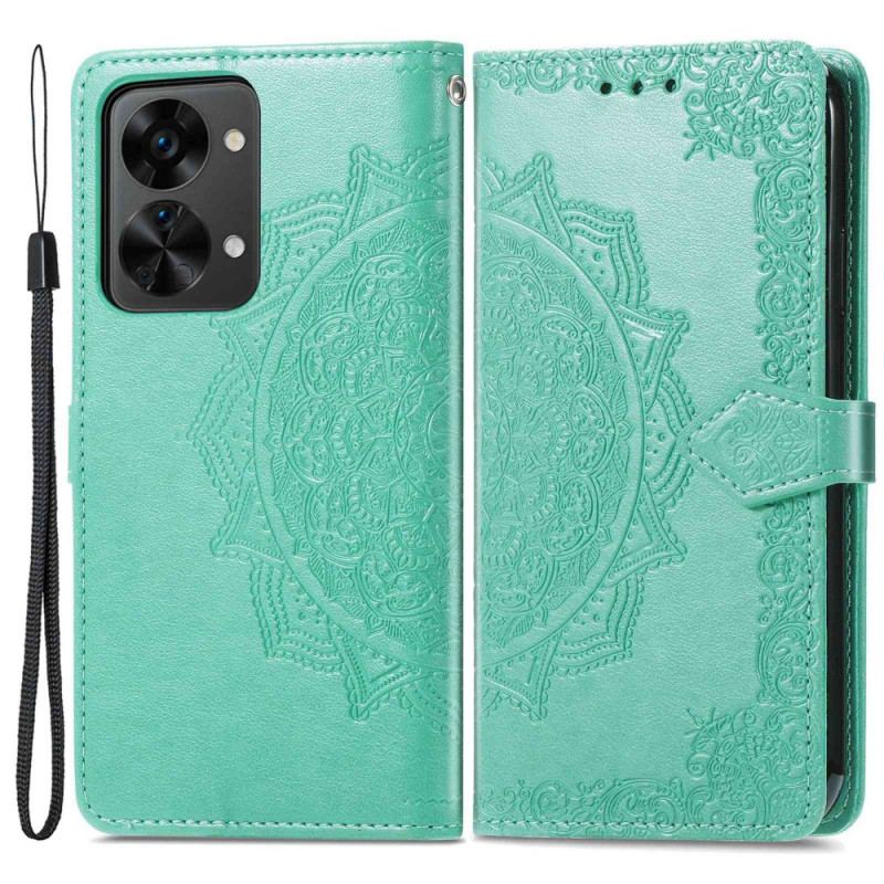 Flip Cover OnePlus Nord 2T 5G Med Snor Mandala Strop Kortholder