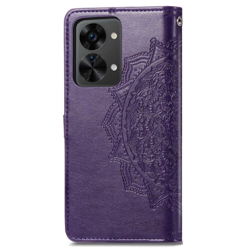 Flip Cover OnePlus Nord 2T 5G Med Snor Mandala Strop Kortholder