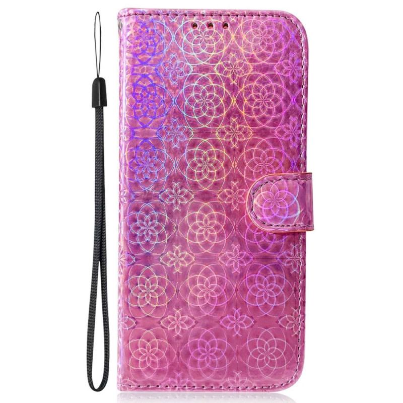 Flip Cover OnePlus Nord 2T 5G Med Snor Strappy Geometriske Blomster