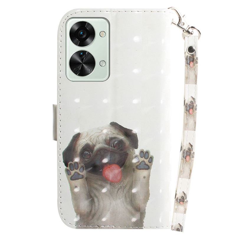 Flip Cover OnePlus Nord 2T 5G Med Snor Thong Hund