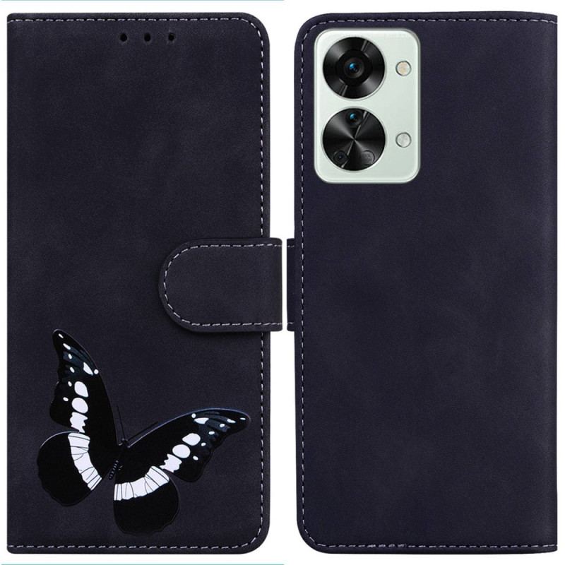 Flip Cover OnePlus Nord 2T 5G Sommerfugle Mønster