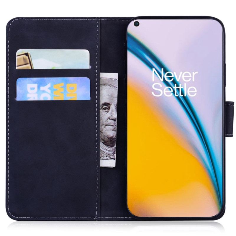 Flip Cover OnePlus Nord 2T 5G Sommerfugle Mønster