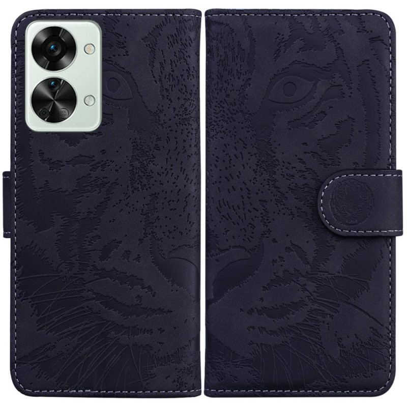 Flip Cover OnePlus Nord 2T 5G Tiger Mønster