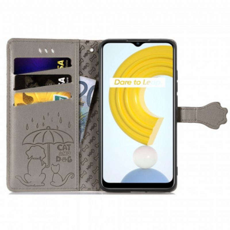 Flip Cover Realme C21 Animerede Dyr