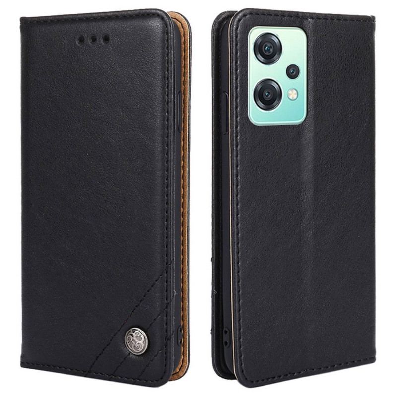 Cover OnePlus Nord CE 2 Lite 5G Flip Cover Dekorativ Nitte I Imiteret Læder