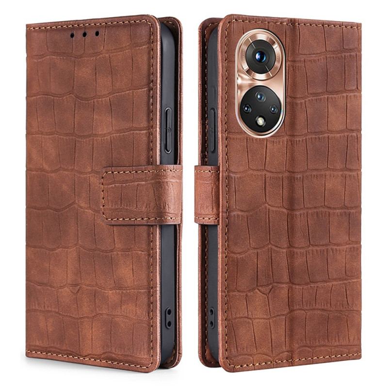 Flip Cover Honor 50 Skin-touch Krokodille