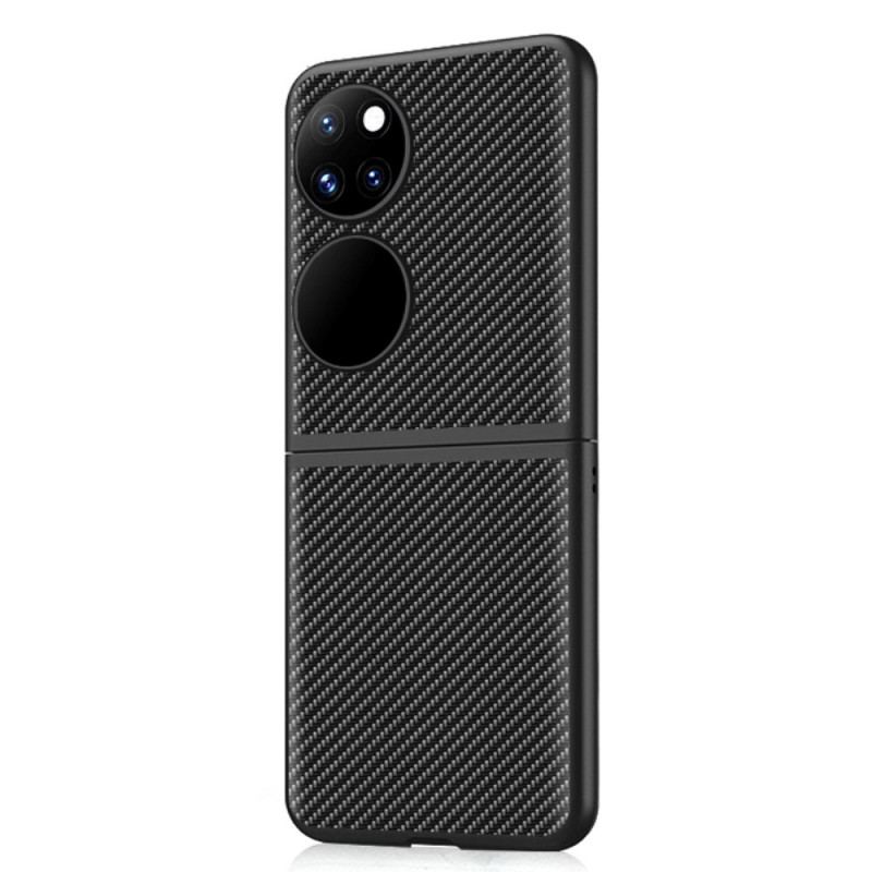 Cover Huawei P50 Pocket Ægte Læder Og Kulfiber