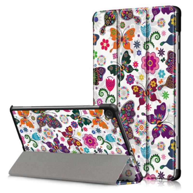 Cover Samsung Galaxy Tab S6 Lite Forbedrede Sommerfugle Og Blomster