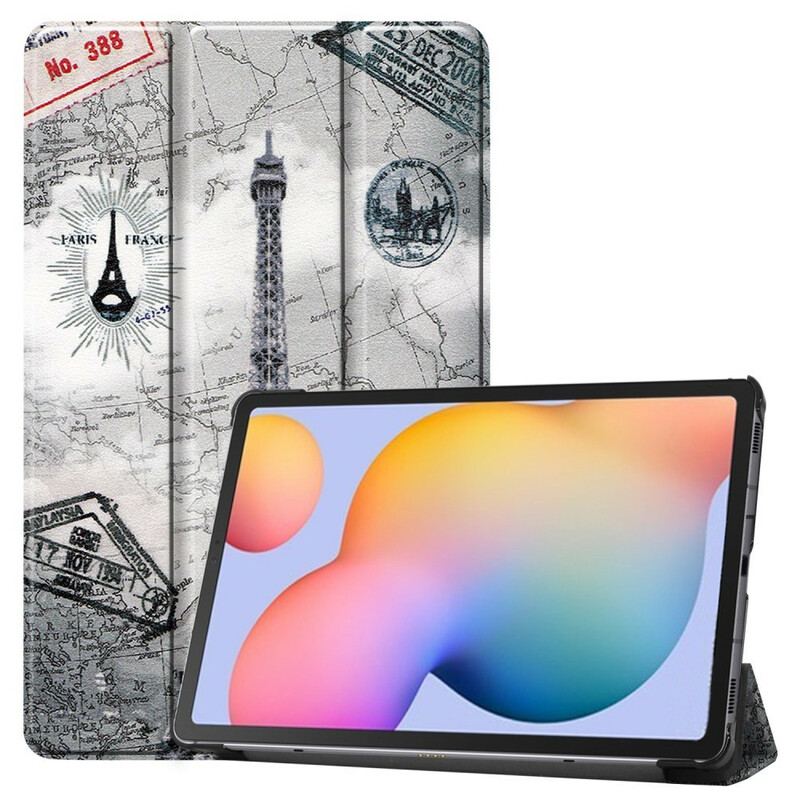 Cover Samsung Galaxy Tab S6 Lite Retro Eiffeltårnet