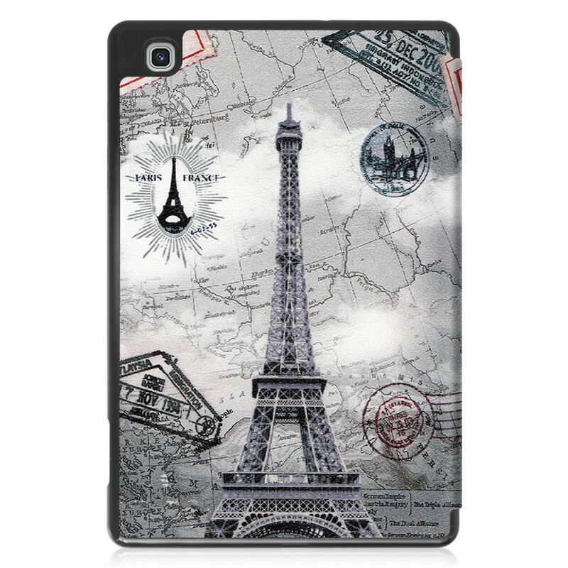 Cover Samsung Galaxy Tab S6 Lite Retro Eiffeltårnet Penneholder