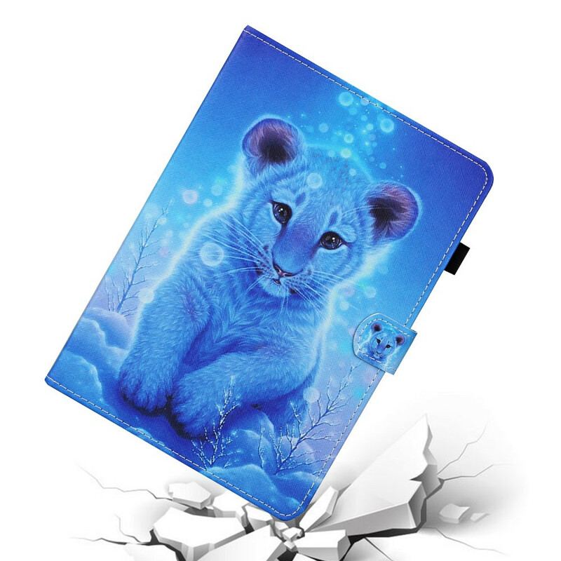 Flip Cover Samsung Galaxy Tab S6 Lite Baby Tiger