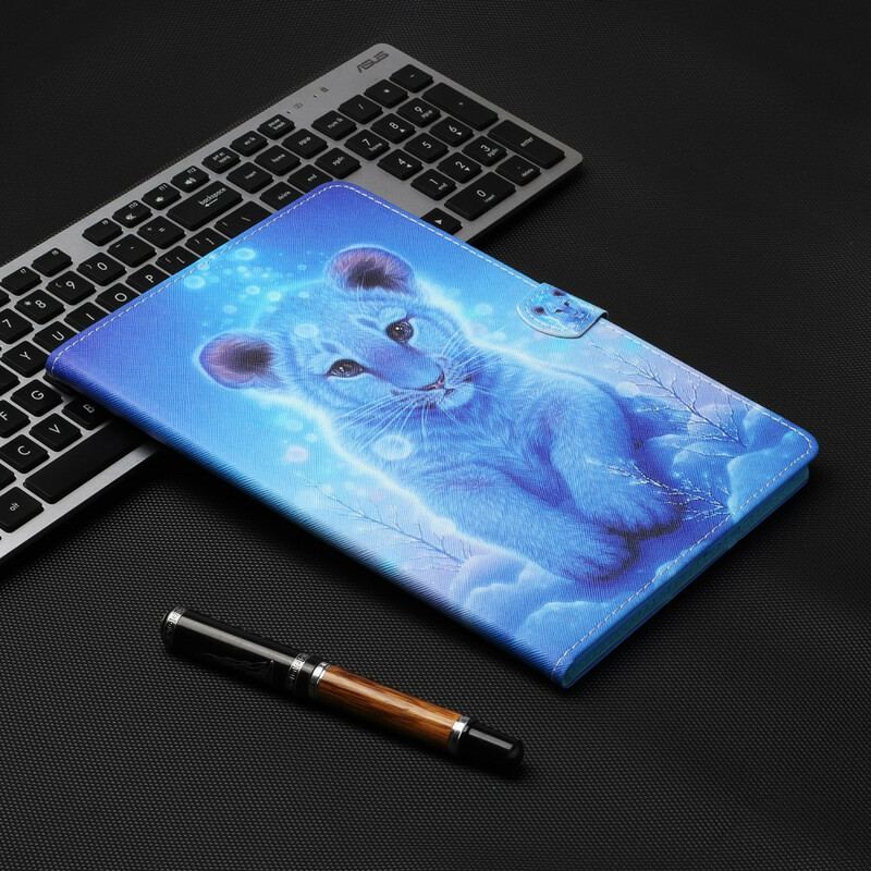 Flip Cover Samsung Galaxy Tab S6 Lite Baby Tiger