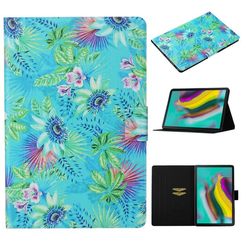 Flip Cover Samsung Galaxy Tab S6 Lite Blomster Og Blade