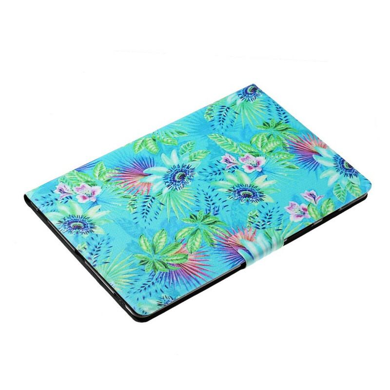 Flip Cover Samsung Galaxy Tab S6 Lite Blomster Og Blade