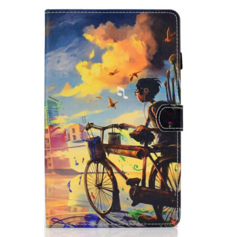 Flip Cover Samsung Galaxy Tab S6 Lite Cykel Kunst