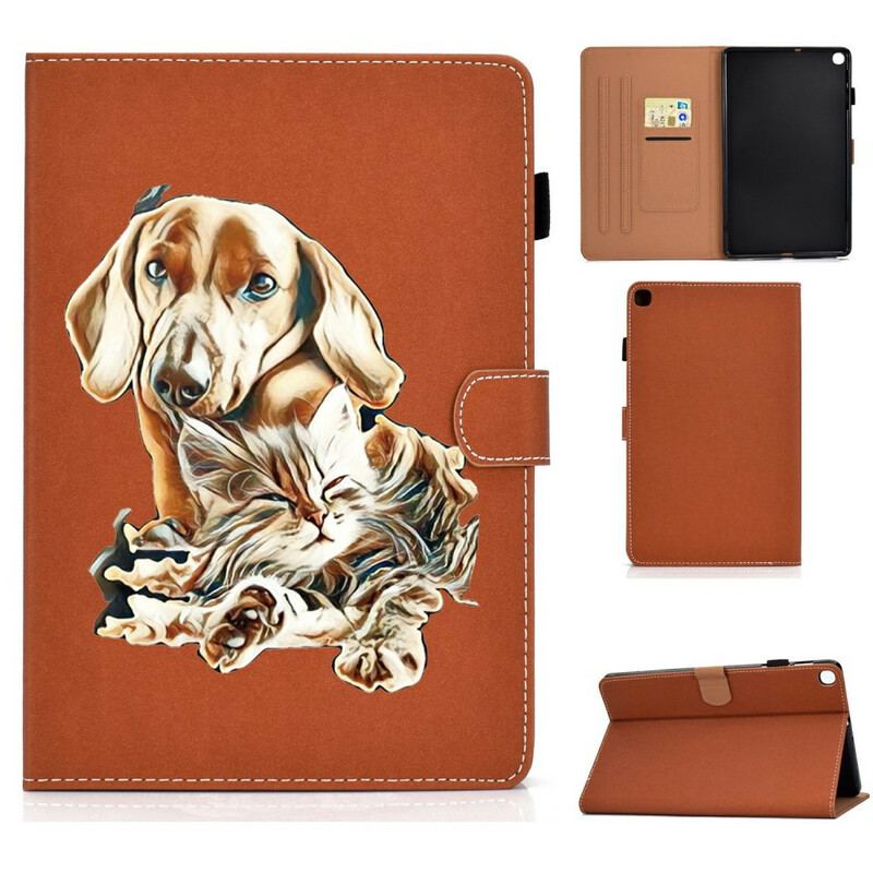 Flip Cover Samsung Galaxy Tab S6 Lite Hund Og Kat