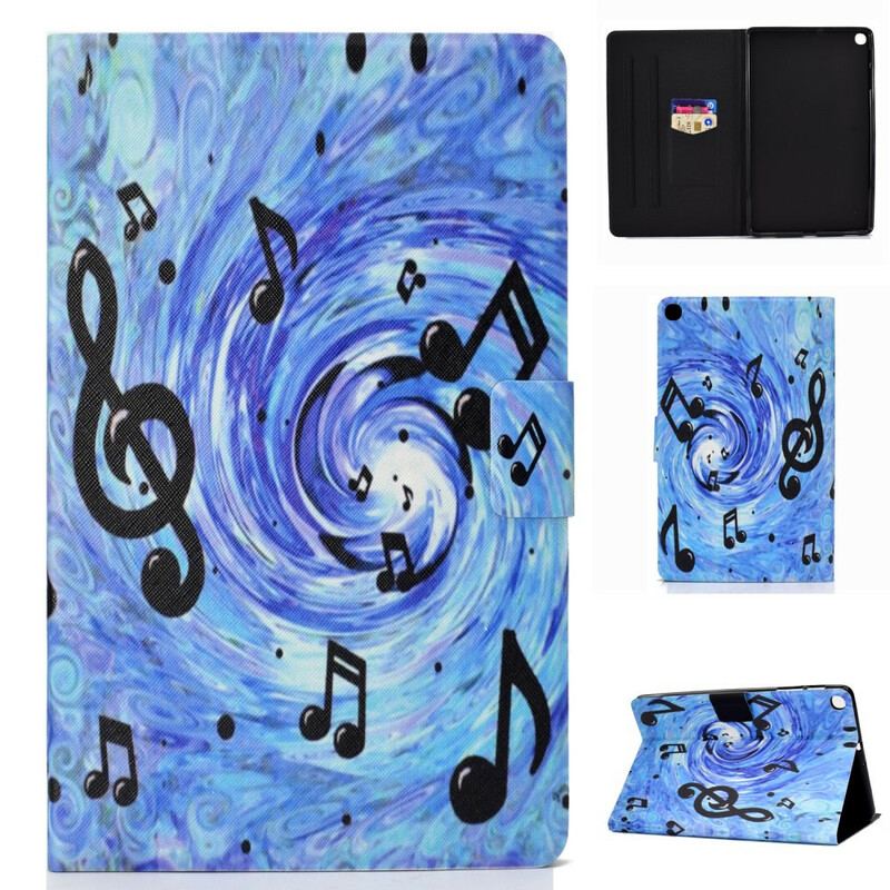 Flip Cover Samsung Galaxy Tab S6 Lite Musik Noder