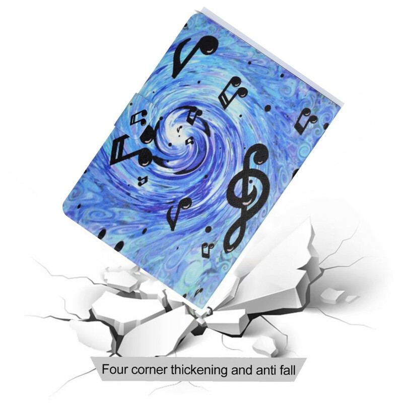 Flip Cover Samsung Galaxy Tab S6 Lite Musik Noder