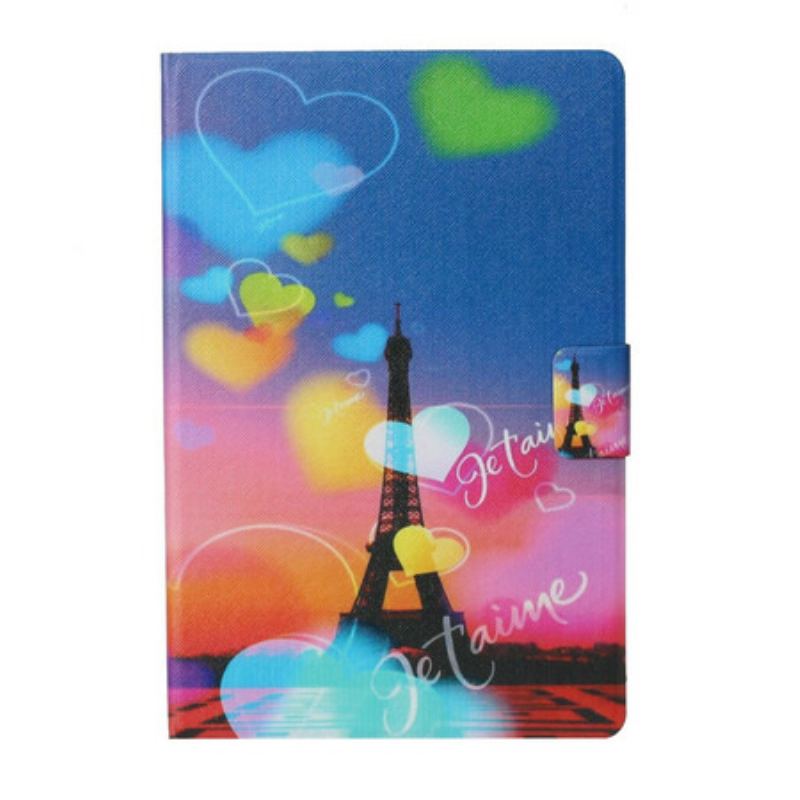 Flip Cover Samsung Galaxy Tab S6 Lite Paris Jeg Elsker Dig