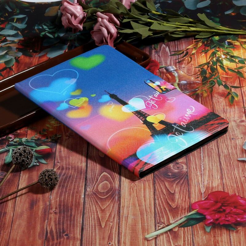 Flip Cover Samsung Galaxy Tab S6 Lite Paris Jeg Elsker Dig