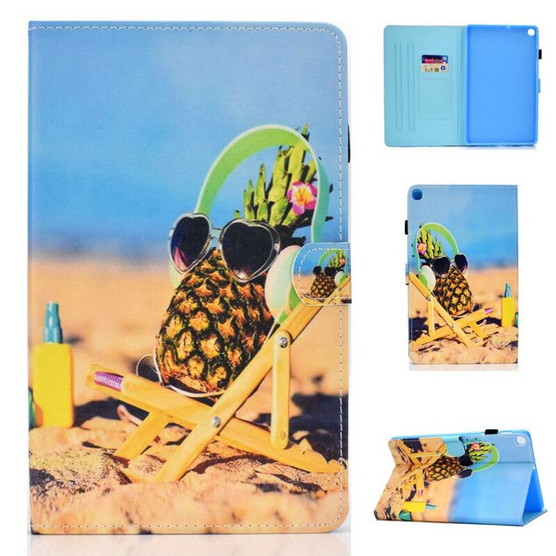 Flip Cover Samsung Galaxy Tab S6 Lite Pineapple Beach