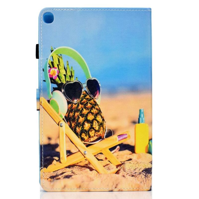 Flip Cover Samsung Galaxy Tab S6 Lite Pineapple Beach