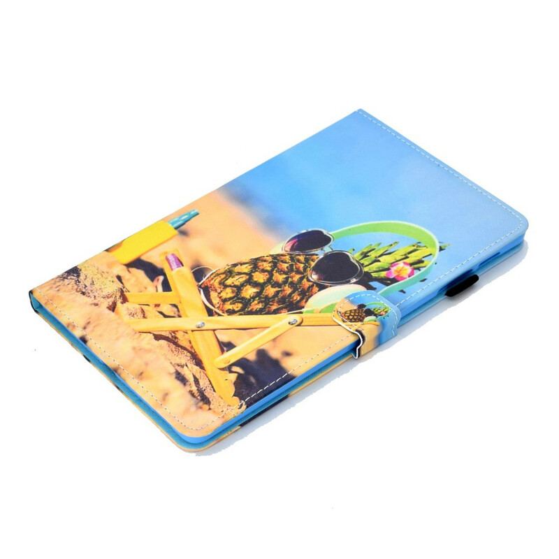 Flip Cover Samsung Galaxy Tab S6 Lite Pineapple Beach