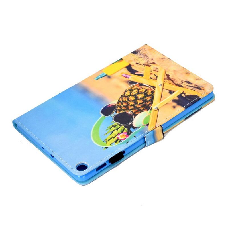 Flip Cover Samsung Galaxy Tab S6 Lite Pineapple Beach