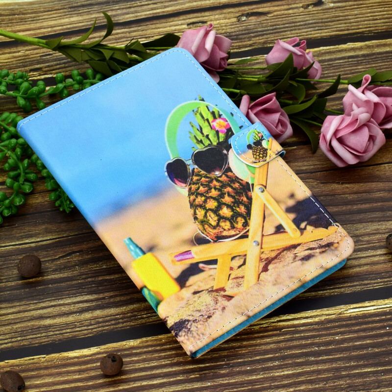 Flip Cover Samsung Galaxy Tab S6 Lite Pineapple Beach