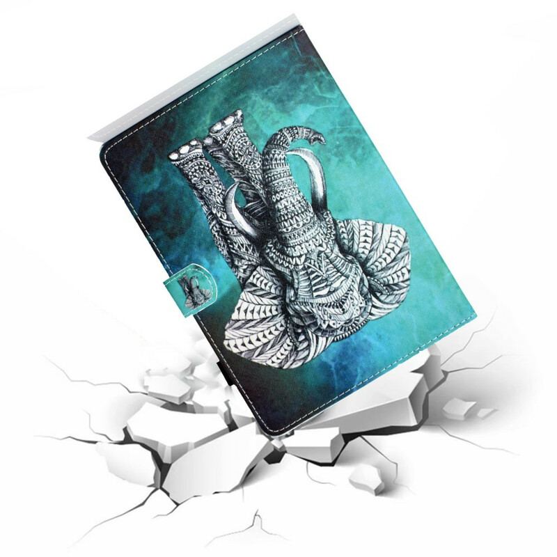 Læder Cover Samsung Galaxy Tab S6 Lite Stammeelefant