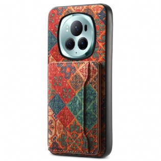 Cover Honor Magic 6 Pro Telefon Etui Blomsterdesign Kortholder