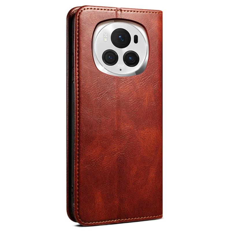 Læder Cover Honor Magic 6 Pro Telefon Etui Vokset Kunstlæder